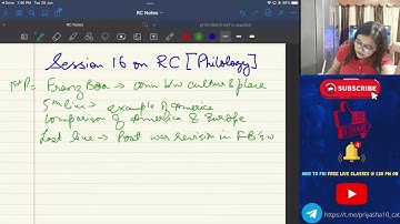 Reading Comprehension Practice Session LIVE with Note Making-Set 15|CAT