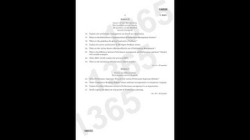 Calicut University Sixth Semester BBA Performance Management (HR elective) 2022 Question Paper