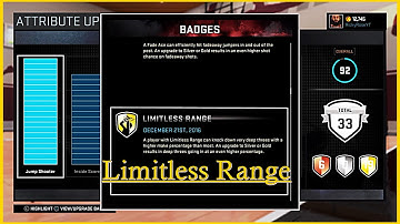 NBA 2K16 - How to Get The Limitless Range Badge