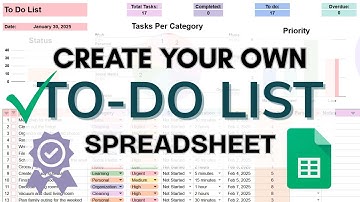 How to Build Your Own To-Do List in Google Sheets | Step-by-Step Tutorial for Beginners