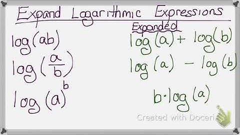 expand logarithmic expressions