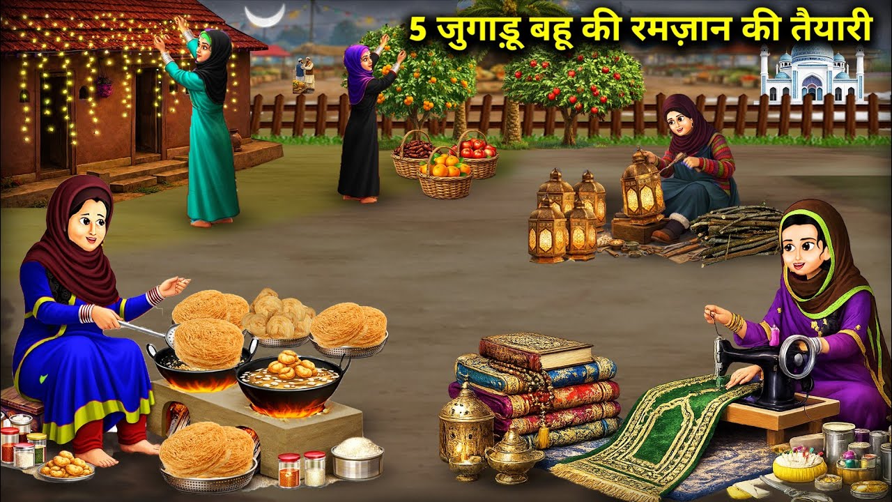 5 जुगाड़ू बहू की रमज़ान की तैयारी | 5 Jugaadu Bahu's Ramadan preparations | Cartoon Video 