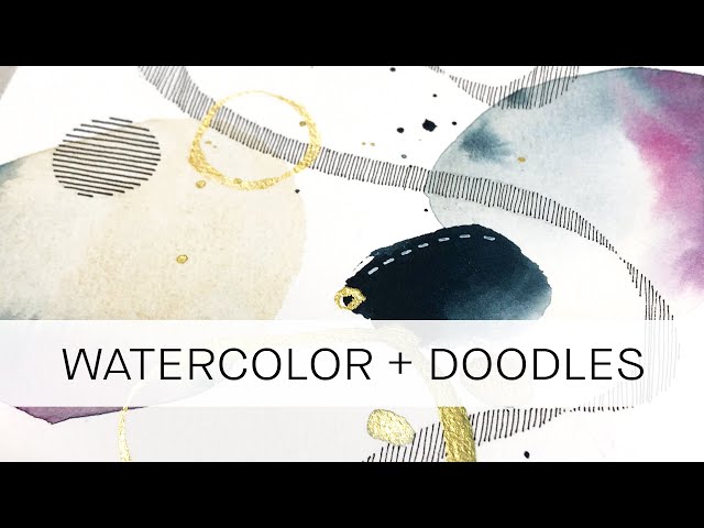 HOW TO DOODLE with lines, dashes and gold **for beginners