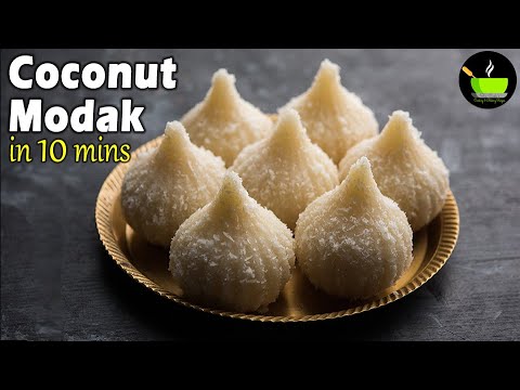 Coconut Modak Recipe in 10 mins  Nariyal Modak Recipe  Instant Coconut Modak  Ganesh Chaturthi