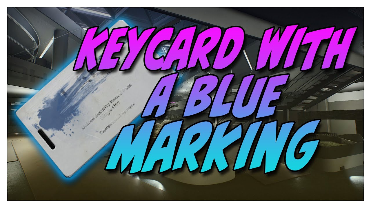 keycard with blue marking