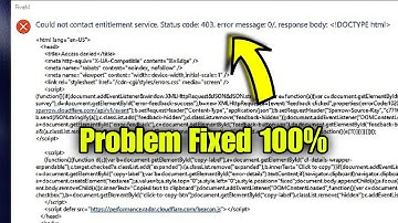 Fixed FiveMCould not contact entitlement service. Status code: 403, error message: 0