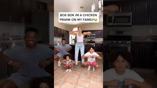 Bok bok I’m a chicken prank on family #shorts