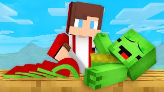 Why JJ SLICE Mikey With a KNIFE in Minecraft !? (Maizen)