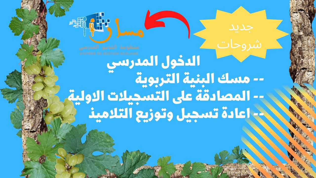 الطريقة الصحيحة لمسك البنية التربوية بمنظومة مسار | إعادة تسجيل | توزيع التلاميذ| شروحات مسار