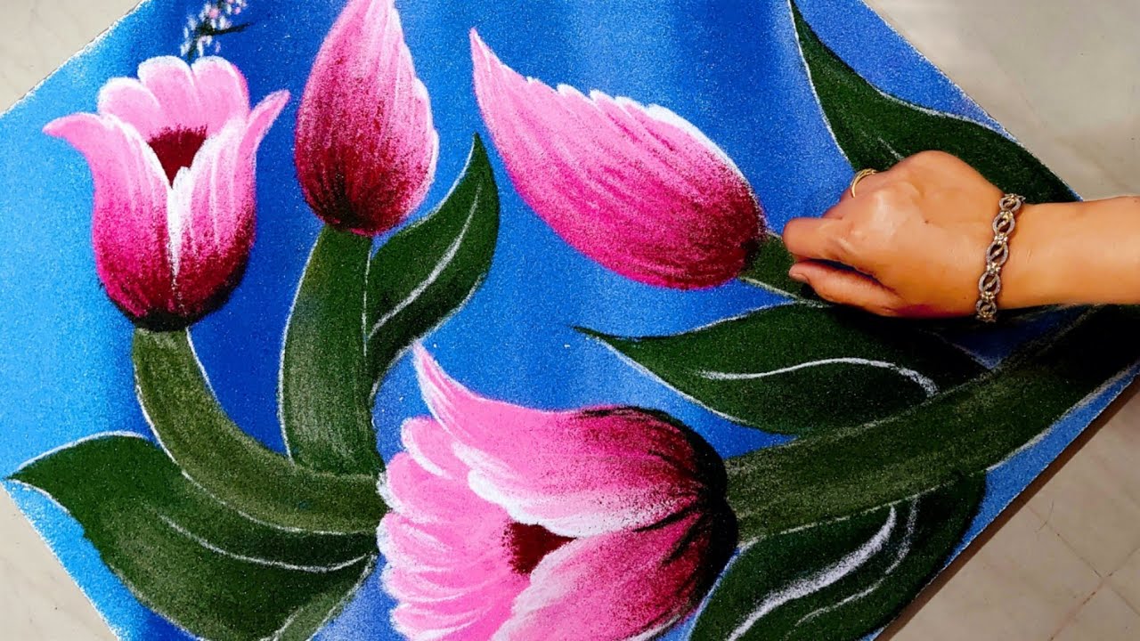 Poster Rangoli Of Flowers | Unique Creative Beautiful Flower ...