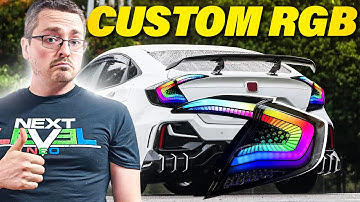Building Custom RGB Tail Lights for 2016-2021 Honda Civic | Timelapse
