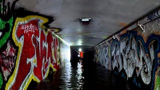 Abandoned Flooded Railway Underpass in Waltham - Christchurch - NZ
