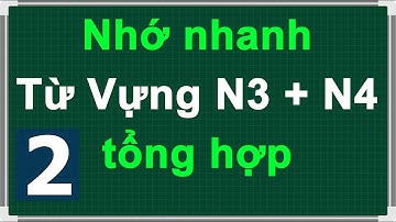 Nhớ Nhanh Từ Vựng N3 – N4 tổng hợp 2