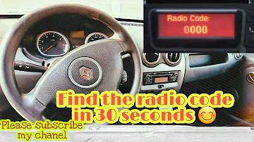 How do I find the radio code for my Renault Megane?