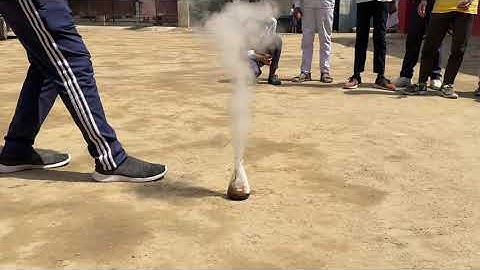 The reaction between potassium permanganate and hydrogen peroxide ( How to produce Oxygen gas)