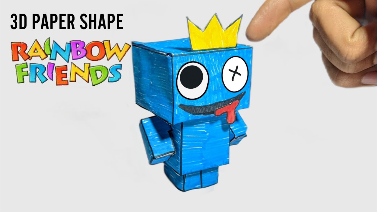 How to make Rainbow Friends 3D Paper Shape | Paper Craft Ideas 🤩