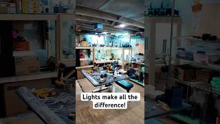 Finally got some lights for the larger shop space! #3dprinting #bambu