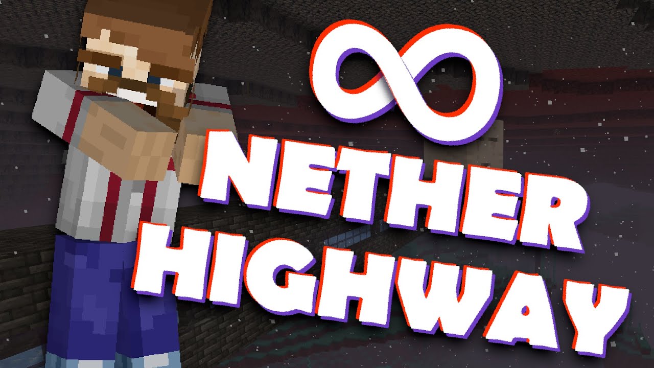 Infinite Nether Ice Highway Addon for Minecraft Bedrock / Pocket