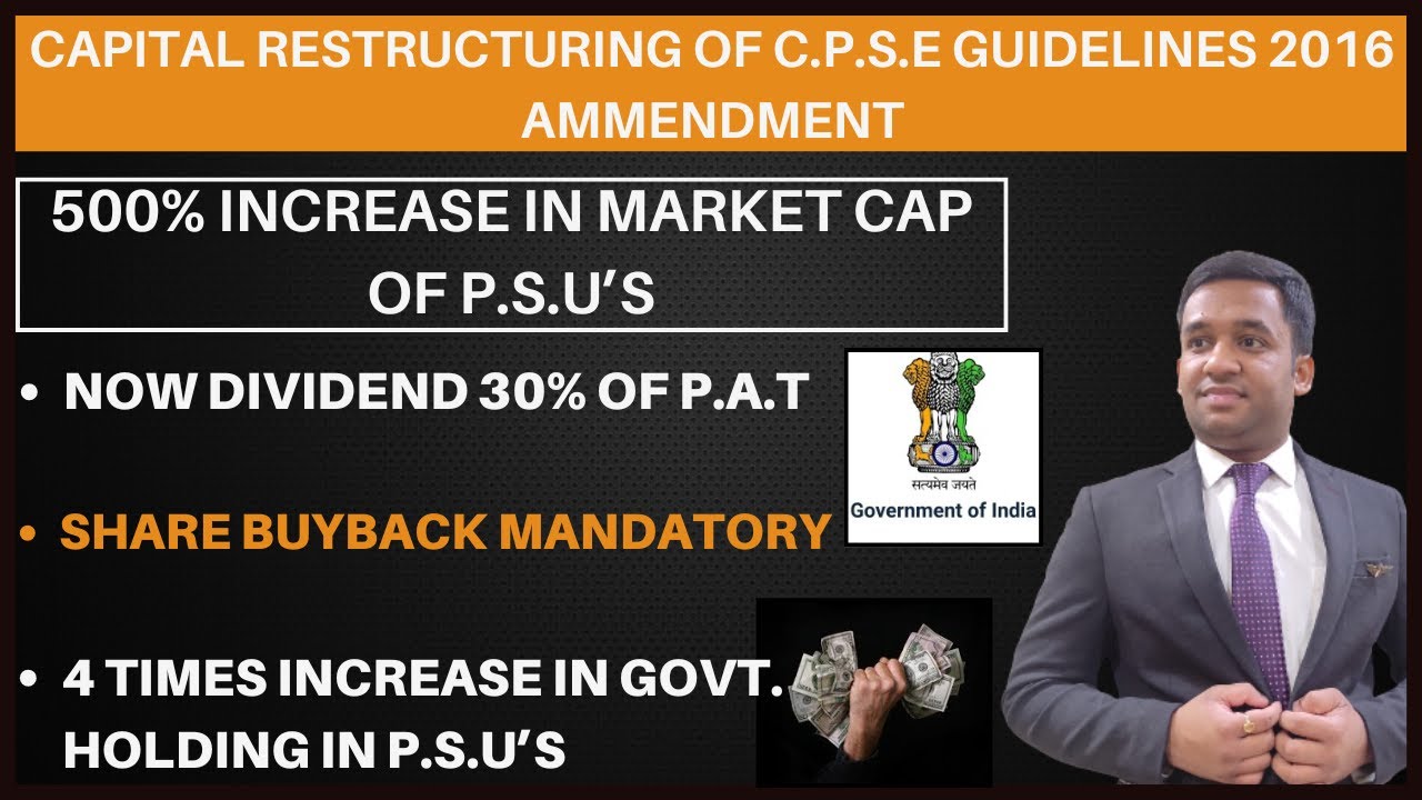 Capital Restructuring Guidelines For P.S.U's 2025 | DIPAM Rules | Dividend | Bonus | Buyback Rules