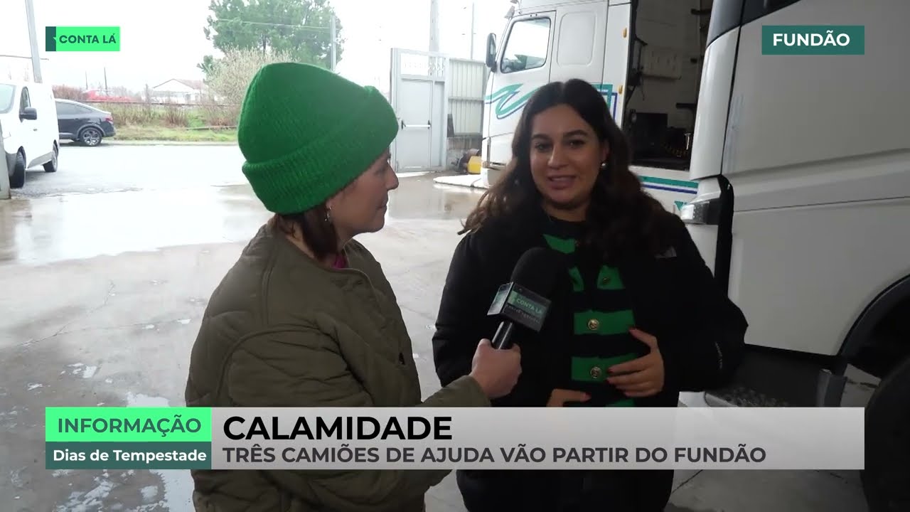 Do Fundão para Marinha Grande e Ourém, camiões fazem-se à estrada para ajudar vítimas da tempestade
