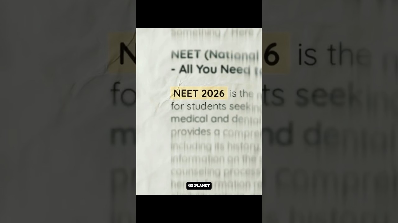 🧠 Future Doctors Loading… ⏳ NEET 2026 Batch | GS PLANET INSTITUTE 