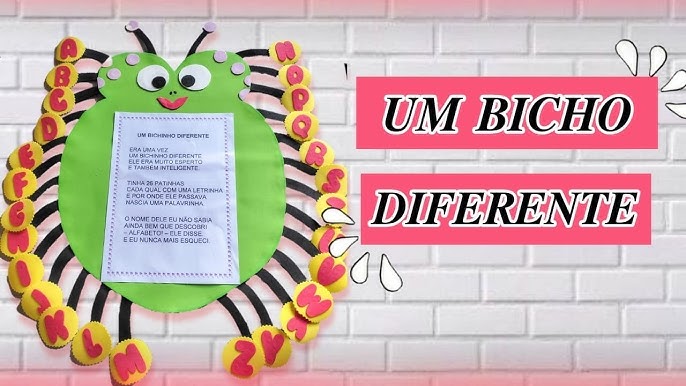 Resultado de imagem para atividade um bichinho diferente  Poema alfabeto,  Atividade alfabeto educação infantil, Atividades de alfabetização