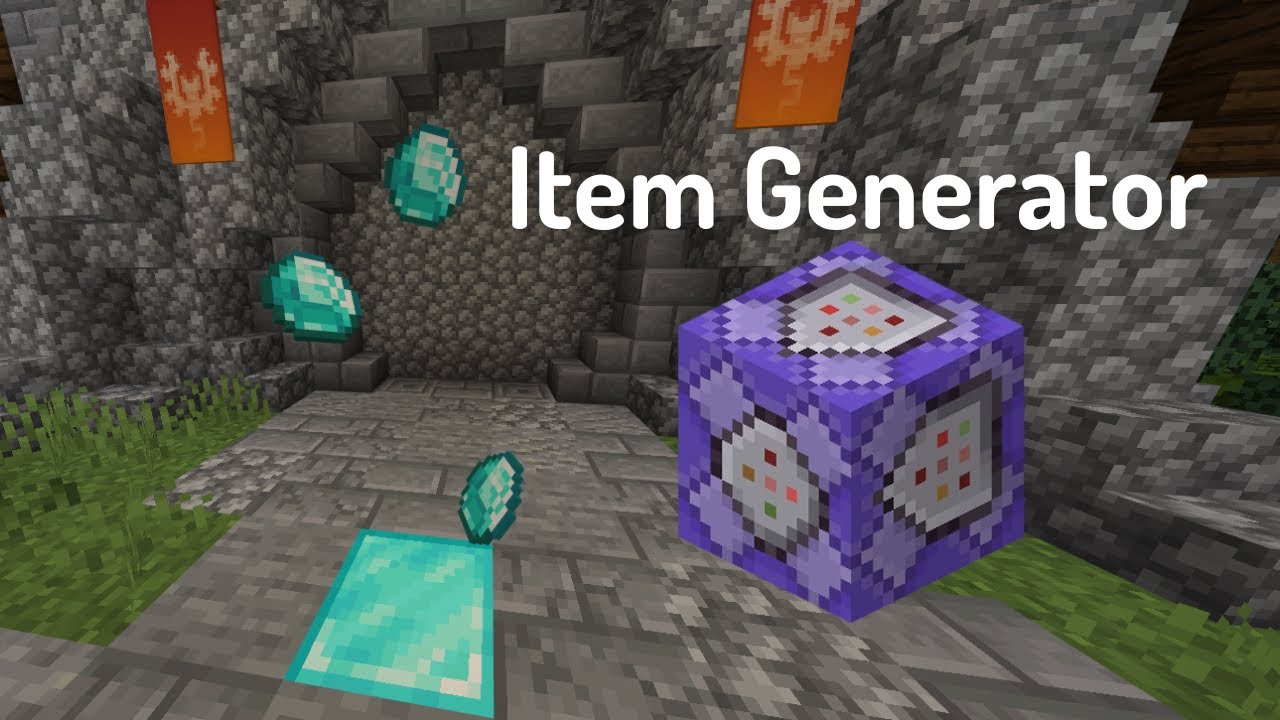 One command item generator in minecraft bedrock youtube