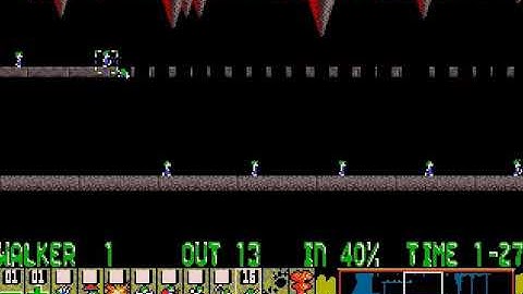 Lemmings (1991) Tricky Level 2: We All Fall Down