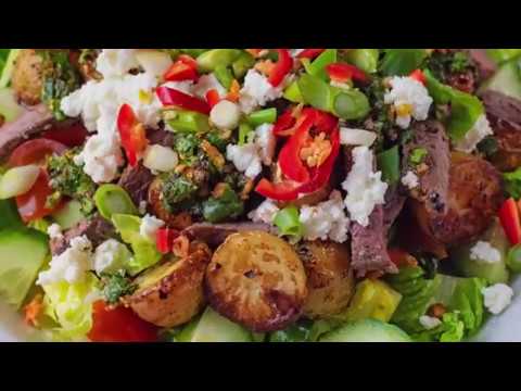 Spicy Steak And Roasted Potato Salad With Chermoula Dressing