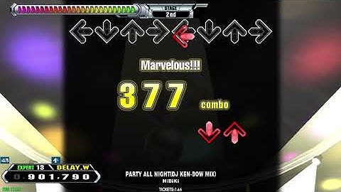 【LV13】DDR / PARTY ALL NIGHT(DJ KEN-BOW MIX) - EXPERT DOUBLE with handclap