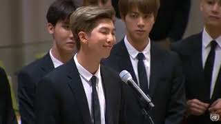 Rm From Bts Gave A Powerful Speech About Self Love To The United Nations Teen Vogue