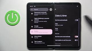 How to Set Date & Time on GOOGLE  Pixel Fold - Pick Time Zone