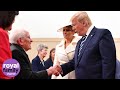 Prince Charles and President Donald Trump meet veterans and families