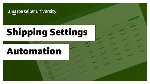 Shipping Settings Automation