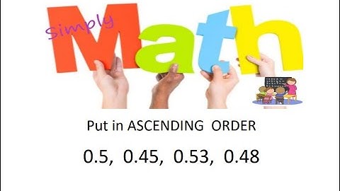 How to put Decimals in Ascending Order - 1