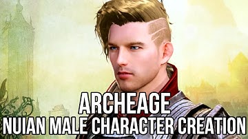 Archeage (Korean Free MMORPG): Male Nuian Character Creation and Combat Preview