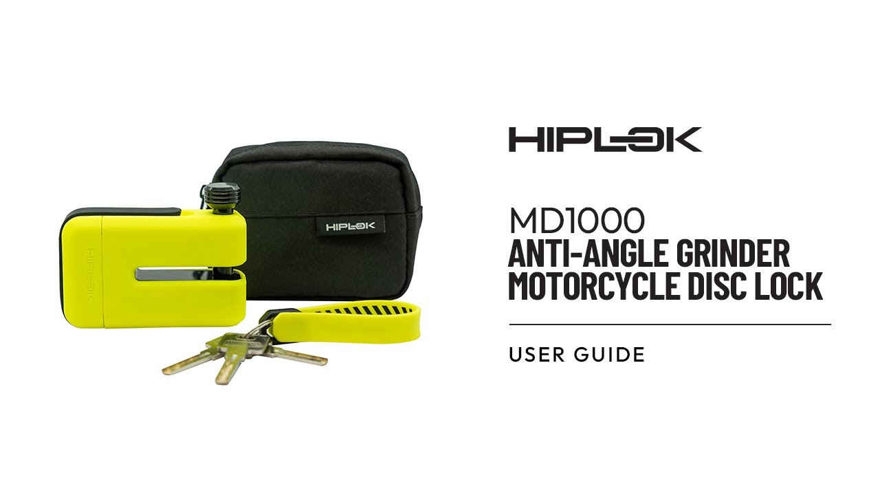 Hiplok MD1000 Anti-Angle Grinder Motorcycle Disc Lock | User Guide / How to