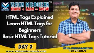HTML Tags Explained | Learn HTML Tags for Beginners | Basic HTML Tags Tutorial