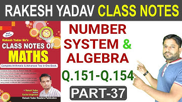 #37 Number System & Algebra | Part 37 | Algebraic Concepts | Number System in Hindi | Rakesh Yadav