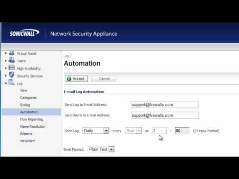 Enabling Log Alert Messaging via Email in Your SonicWALL
