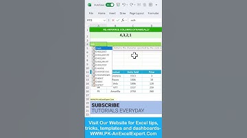 Master Excel: Effortless Column Reordering with Formulas! #shorts