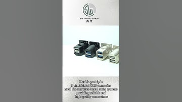 Double-port shielded USB connectors.