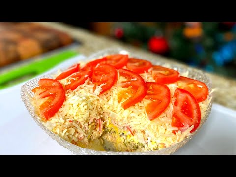 НОВИНКА !!! Салат «Крабы на Отдыхе» ☆ из крабовых палочек. Экономный простой салатик