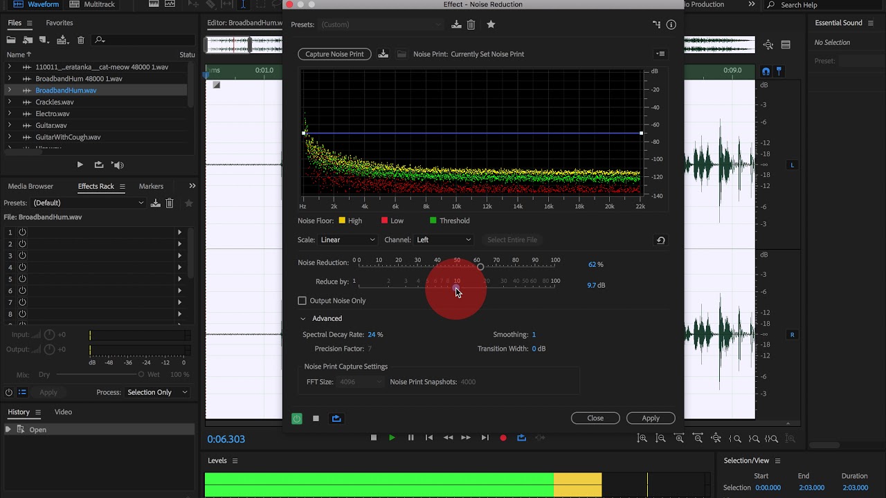 adobe audition cs6 noise reduction