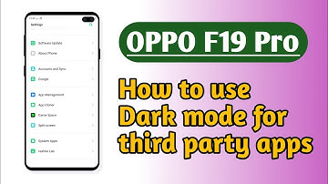 OPPO F19 Pro , How to use and Enable Dark mode for third party apps