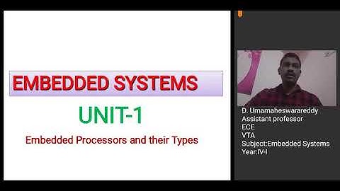 ES-Unit1-L7-Embedded processors and their types