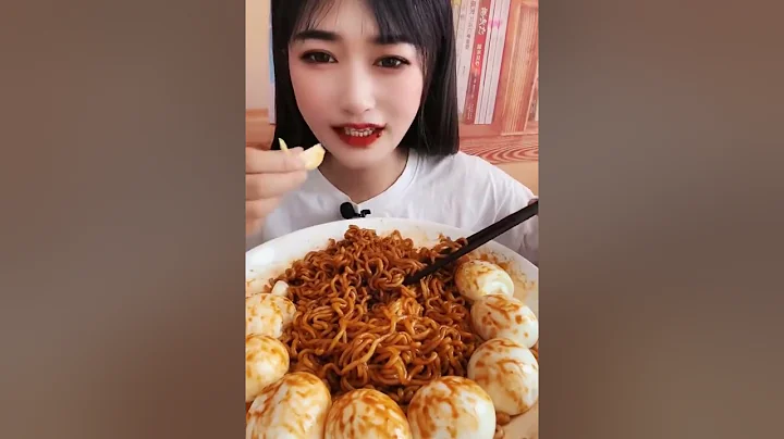 spicy noodles + soft boil eggs | Mukbang | ASMR