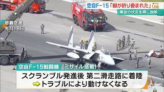 Landing gear "collapsed"? Air Self-Defense Force explains last month's F-15 landing trouble to pr...