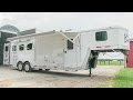 2014 Bison Stratus LT 380 horse trailer w/ living quarters walk-around tutorial video