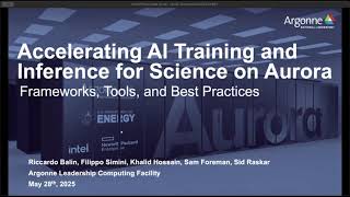 Accelerating AI Training and Inference for Science on Aurora